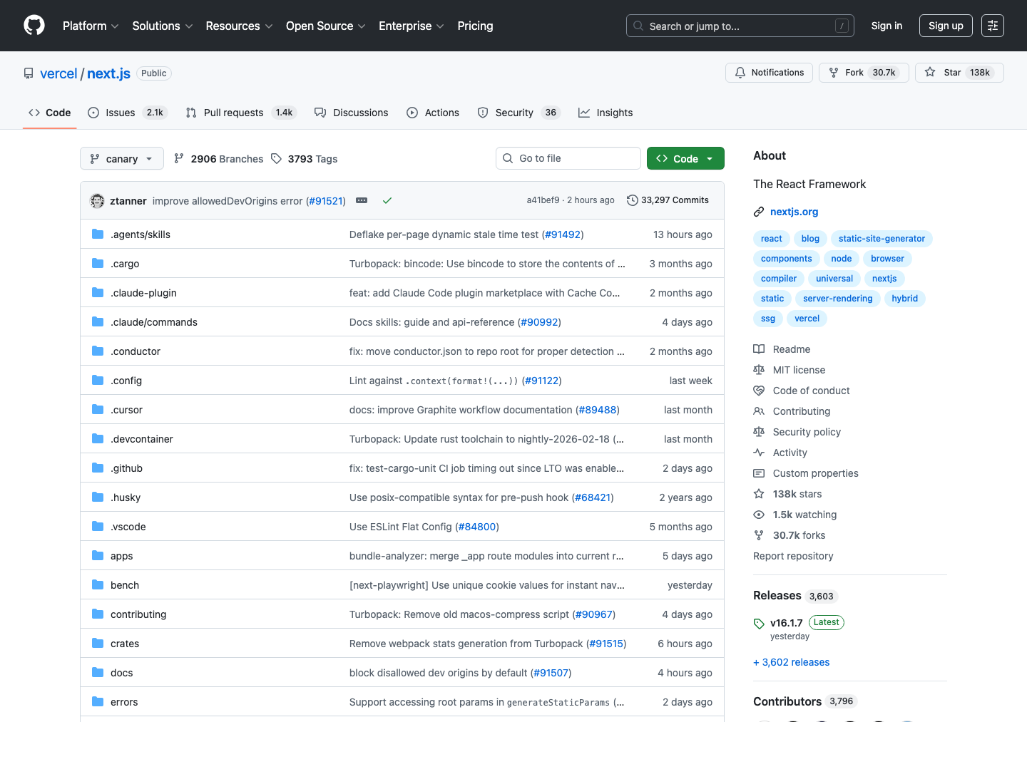 GitHub 仓库页面截图